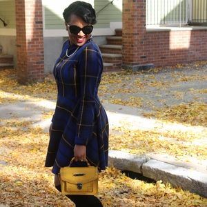 Eleven Paris Blue Paid Dress